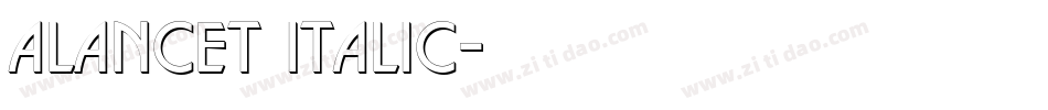 aLancet Italic字体转换